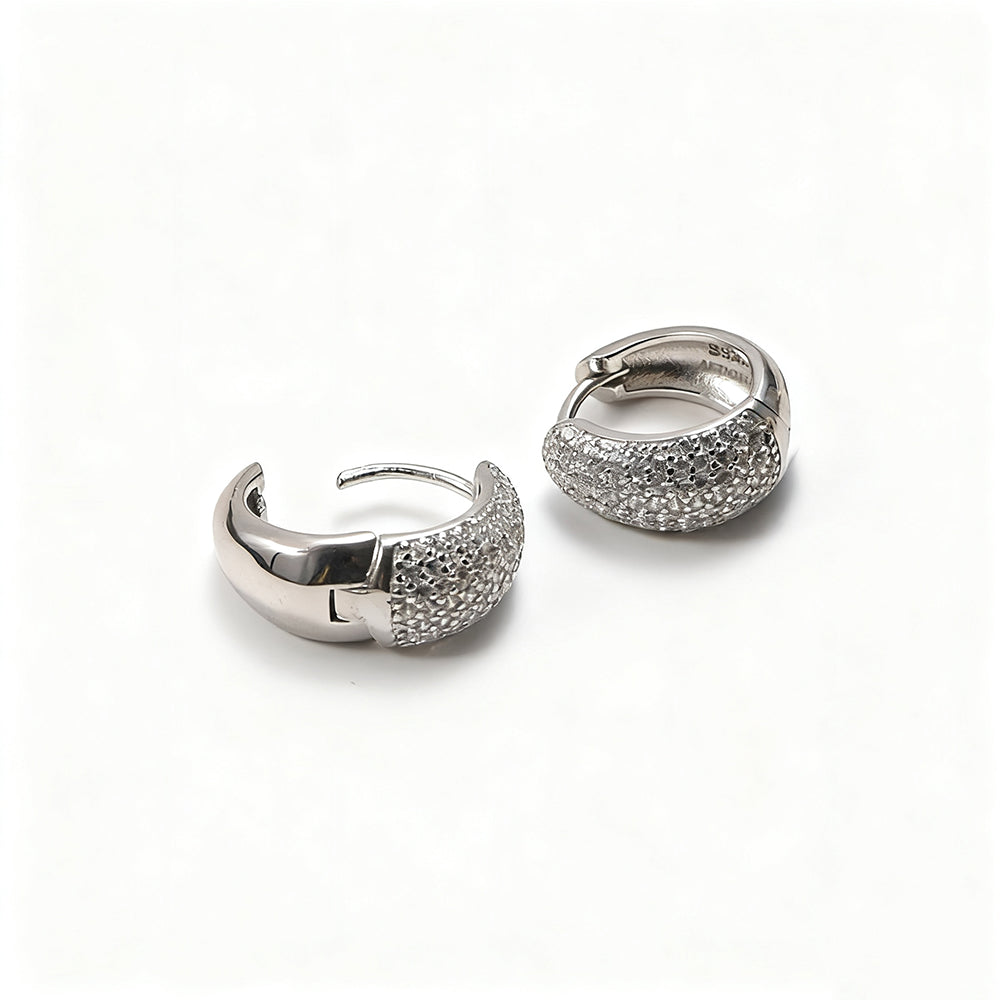Lumen Pavé Earring - Silver