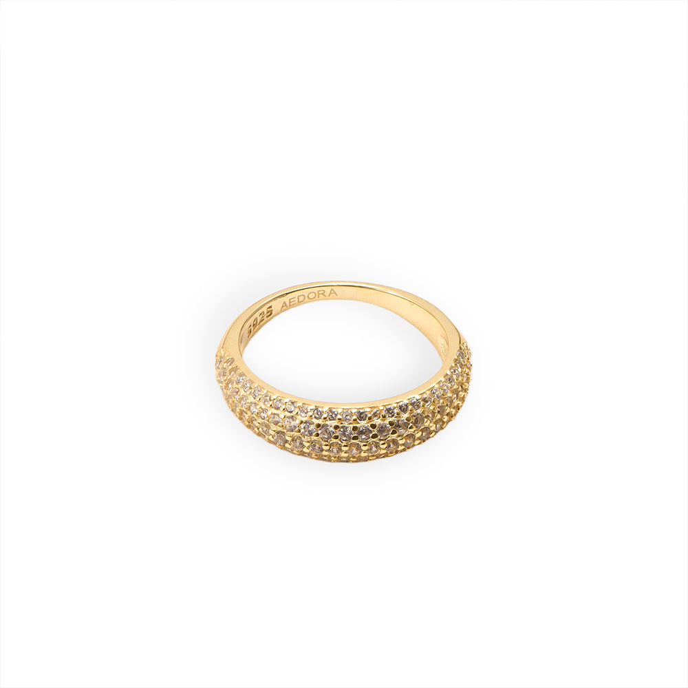 Luminous Pavé Ring - Guld