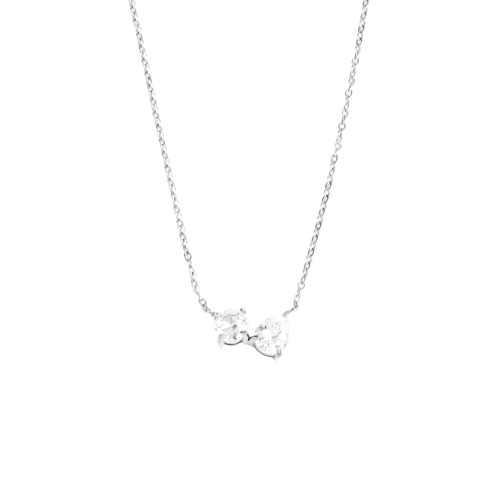 Amor Gemina Necklace Silver - 925 Sterling Silver Halsband - AEDORA Jewelry
