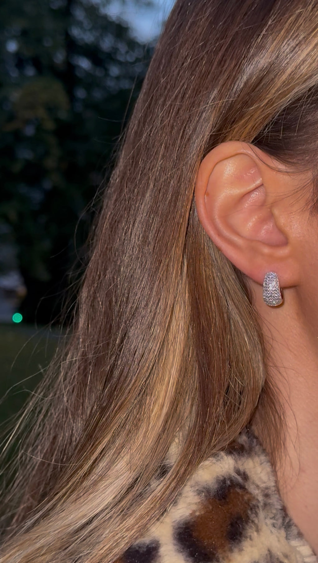 Lumen Pavé Earring - Silver