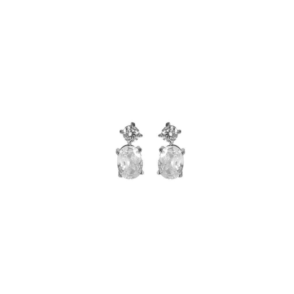 Celestia Duo Earrings - Silver
